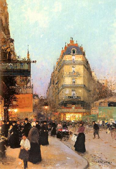 Luigi Loir Les Grands Boulevards oil painting image